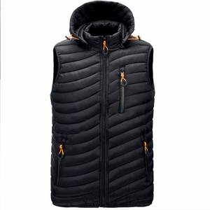 Gilet léger en peluche avec logo personnalisé pour hommes Gilet respirant à col montant rembourré en duvet pour l'hiver offrant un service OEM - Product Image 1