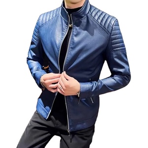 เสื้อแจ็คเก็ตหนังแท้แขนยาวสำหรับผู้ชาย รุ่นใหม่ประจำฤดูหนาว ปกพับได้ สีพื้น ผ้าขนสัตว์คุณภาพสูง ตกแต่งด้วยกระเป๋าขนสัตว์ - Product Image 1