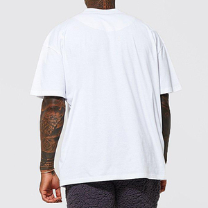 เสื้อยืดผ้าฝ้าย 100% เฮฟวี่เวทที่กําหนดเองที่ดีที่สุดที่มีคุณภาพสูงวางไหล่ O คอเสื้อยืดสําหรับผู้ชาย - Product Image 3