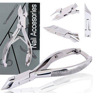 Coupe-ongles finition argentée Coupe-ongles professionnel en acier inoxydable de haute qualité avec serrure Pince et coupe-ongles durables - Product Image 1