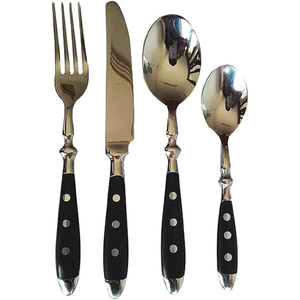 Design personnalisé vintage partout dans le monde fourniture or/argent plaqué gros cuillère couteau et fourchette ensemble de couverts en acier inoxydable - Product Image 6