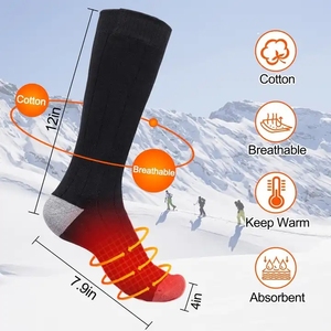 ถุงเท้าทำความร้อนสำหรับผู้ชายและผู้หญิง ควบคุมผ่านแอพพลิเคชั่น ชาร์จไฟได้ ถุงเท้าอุ่นไฟฟ้าสำหรับกิจกรรมกลางแจ้ง ตั้งแคมป์ เล่นสกี ตกปลา - Product Image 4