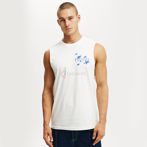 Camiseta sin mangas de algodón para hombre, chaleco sin mangas muscular para gimnasio, ropa deportiva de entrenamiento de alta calidad, proveedor de camiseta - Product Image 4