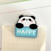 Adorable Portalápices de Acrílico Transparente con Diseño de Panda, Impresión UV, Divertido Patrón de Dibujos Animados, Herramienta de Oficina Multifuncional y Única, Práctico Portadocumentos