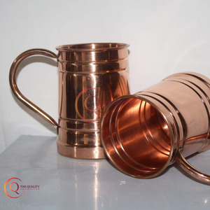 Elegant <b>Double</b>-<b>Wall</b> Metal Copper <b>Mugs</b> with Engraved Detailing New Look Home Bar Decor Drinkware Accessories for Weddings Parties - Product Image 2