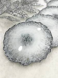 Dessous de verre en résine de luxe fait à la main ABSOLUMENT CONÇU sur mesure tampons carrés colorés personnalisables pour ensemble de table de tapis de cuisine meilleur - Product Image 2