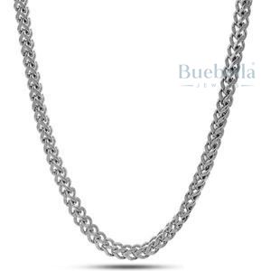 Venta caliente 5mm Moissanite Franco Chain 925 Plata 18K Chapado en oro Joyería fina para hombres - Product Image 4