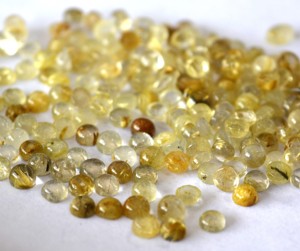 Natural Golden Rutile <b>Quartz</b> 5mm Round Cabochon- Loose Golden Rutile <b>Quartz</b> Top Quality - Product Image 1