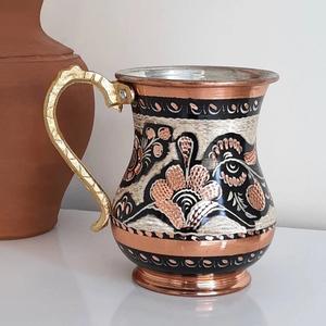 Tasse en cuivre martelé antique Moscow Mule Tabletop Decorate for Breakfast Juice Drinking 100% Copper Mug for Wedding and Parties - Product Image 6