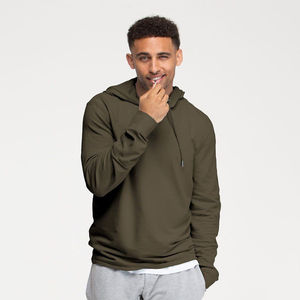 Sweat-shirt à capuche pour homme en molleton 100% coton, épais, avec impression en relief, col doublé, style streetwear, coupe oversize - Product Image 1