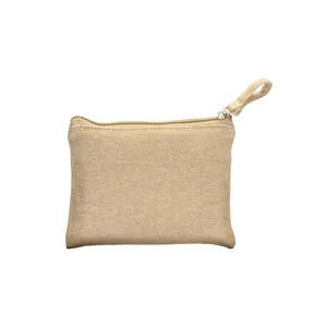<b>Toiletry</b> Bag Recycled Cotton Beauty Case with Zipper-Eco-Friendly - Product Image 3