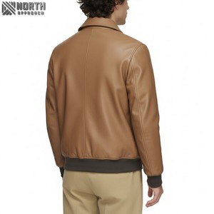 Blouson aviateur en cuir véritable pour homme, motif camouflage, couleur personnalisable sur le devant, imperméable, haute qualité, vente en gros, arrivée 2025 - Product Image 2