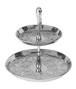 Soporte de pastel de metal adornado único con artesanía lujosa floral elegante para recepciones de bodas y panaderías - Product Image 3