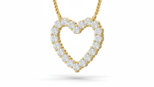 Collier avec pendentif en forme de cœur ouvert en diamant de haute qualité avec chaîne pour femmes pour les événements nuptiaux, les cadeaux d'anniversaire, les célébrations romantiques - Product Image 3