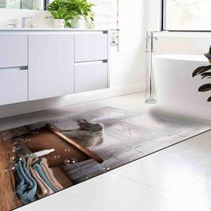 Cute Elephant Printed <b>Rug</b> - Area <b>Rug</b> for Office, Stair, <b>Hallway</b>,Nonwoven Thin <b>Rug</b> - Product Image 4