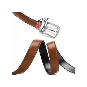 Ceinture en cuir véritable pour hommes Boucle d'affaires avec double sangle Boucle ardillon avec prix de gros - Product Image 1