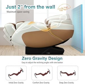 Silla de Masaje Portátil Plegable de Gravedad Cero de Alta Tecnología y Lujo, Diseño Moderno, Función Musical, Pantalla Inteligente, Masajeador de Pies - Product Image 4