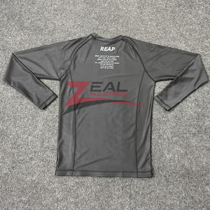 Custom Mma Rash Guards Sublimation Printing Ultavoilet protection 240 gsm Compression <b>Grappling</b> Bjj Rash Guards Made in Pakistan - Product Image 2