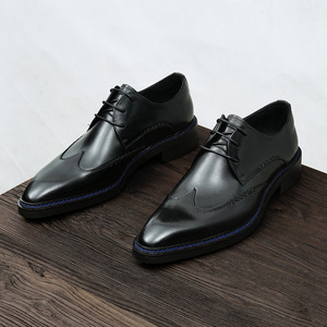 รองเท้าลำลองหนังคุณภาพสูงพร้อมโครงสร้างยืดหยุ่นและพื้นรองเท้าระบายอากาศได้ดี รองเท้าธุรกิจสำหรับผู้ชาย รองเท้าใส่ได้ทุกวัน - Product Image 3