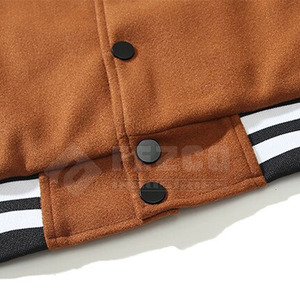 Chaqueta Letterman de material duradero Chaqueta Letterman cómoda Chaqueta de invierno de gran tamaño para hombre - Product Image 5