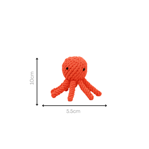Giocattolo da Masticare per Cani a Forma di Polpo Ecologico e alla Moda Monli |   Eliminatore della noia |   Cura Artigianale |   Cotone Riciclato Premium Biodegradabile - Product Image 6