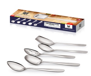 Ensemble de couverts de cuisine en acier inoxydable de gros calibre avec grandes cuillères rondes de style américain pour les mariages et les occasions spéciales - Product Image 5