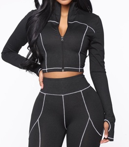 Conjunto de yoga barato para mujer a la venta, ropa de gimnasio elástica cómoda de tela de alta calidad, ropa deportiva transpirable para mujer - Product Image 2