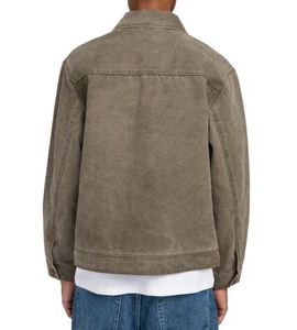 Chaqueta de lona con bolsillos y logotipo personalizado al por mayor, chaqueta transpirable de lona de algodón 100% de alta calidad para hombre, chaquetas de trabajo - Product Image 4