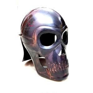 Casco de esqueleto Medieval antiguo de nueva condición, regalo de Caballero de Metal de cara completa para disfraz de Cosplay de Halloween con precio al por mayor - Product Image 1