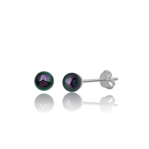 Pendientes de Plata de Ley 925 con Perla de Concha de 4 mm, Forma Perfecta de Mallorca, de Turquía, Recién Llegados - Product Image 1