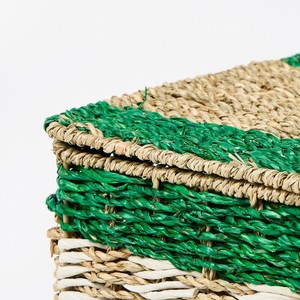 New Arrival Best Seller Bulk Natural Handmade Seagrass Laundry <b>Basket</b> Striped Eco Friendly <b>Storage</b> Bin Wholesale Home Decoration - Product Image 4