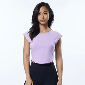 Elegante Sexy cuello redondo sin mangas mujer Camiseta corta Color sólido punto costilla cómodo cuerpo-Abrazar Casual básico para el verano todos los días - Product Image 1