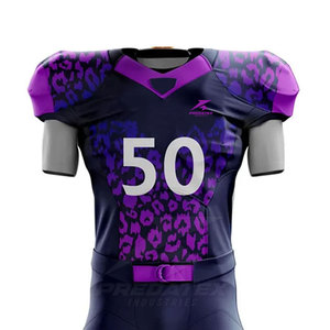 2025 New Arrival Custom Size American Football Uniform Breathable Quick Dry 100% Polyester Short Sleeve Length Simple Design - Product Image 3