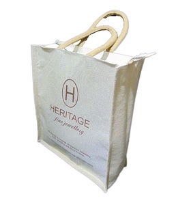 Meilleur sac à provisions promotionnel en jute naturel du fabricant avec poignée prix de gros - Product Image 2