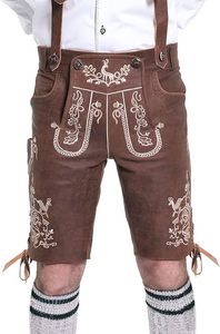 Nuevos pantalones bávaros Trachten Lederhose personalizados, pantalones Lederhosen de cuero auténtico cortos - Product Image 4