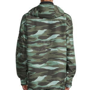 Conjunto de Chaqueta Cortavientos de Poliéster/Nylon para Hombre, Estilo Urbano, Color Sólido, Manga Larga, Impermeable, Transpirable, Tallas Grandes, Venta al Por Mayor - Product Image 5