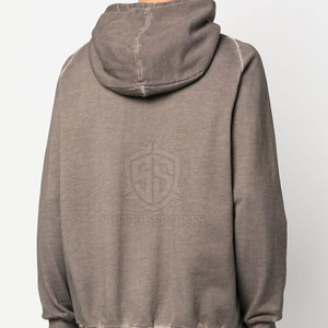 Sudaderas con capucha desgastadas lavadas con ácido hechas a medida más vendidas Patrón sólido Temporada de invierno Técnicas teñidas lisas Precio bajo ofrecido - Product Image 3