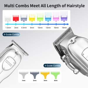 Tondeuse à Cheveux Professionnelle Sans Fil pour Hommes, Kit de Coiffure et de Toilettage avec Source d'Alimentation Prise US, Tondeuse à Barbe - Product Image 6