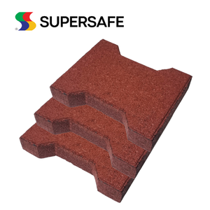 Gran Venta de pavimentadora de ladrillos de goma Supersafe Dogbone de 15-50mm de espesor antideslizante para exteriores, venta al por mayor, precio a granel, suelo absorbente - Product Image 4