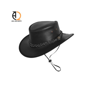 Sombrero de Sol Personalizado, Sombreros de Vaquero Occidentales Unisex, Sombrero de Vaquero de Cuero PU - Product Image 1