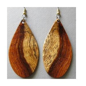 Boucles d'oreilles rondes en bois bohème bijoux accessoires goutte géométrique à la main grandes boucles d'oreilles clous d'oreille de haute qualité - Product Image 1