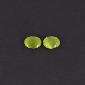 แหวนอัญมณีรูปวงรีทรงหลวมสำหรับทำเครื่องประดับตาแมวสีเขียว - Product Image 3