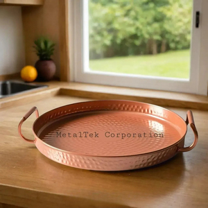 ถาดเสิร์ฟอาหารโลหะทรงสี่เหลี่ยมทรงกลมสีขาวสุดหรูถาดปาร์ตี้ส่วนตัว - Product Image 6