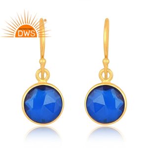 Meilleure vente de boucles d'oreilles en argent sterling, doublet, tanzanite, quartz, pierre précieuse, semi-fine, fabricant de bijoux - Product Image 1