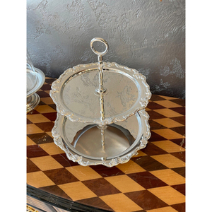 3 <b>Tier</b> Large Round <b>Cake</b> <b>Stand</b> in Premium Aluminum with Elegant Design Perfect for Wedding Desserts and Birthday Celebrations - Product Image 2