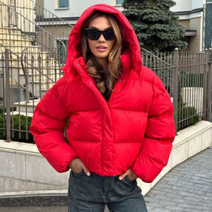 Chaqueta Acolchada de Lana Teñida para Clima Frío de Invierno para Mujer, Impermeable y Ecológica, Estructura Acolchada de Burbujas, Suministro de Exportación - Product Image 3