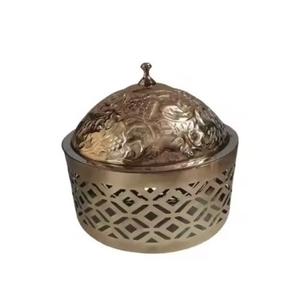 Style arabe moderne 304 Grade acier métal réchauffeur d'aliments fil vert conception marmite casserole servant chauffe-plat marmites - Product Image 5