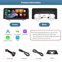 Pantalla Táctil HD de 10.25 Pulgadas con Sistema Linux para BMW X5 X6 E70 E71 2007-2013, CarPlay Inalámbrico Integrado, Android Auto, GPS para Espejo Retrovisor