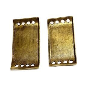 Plateau en métal doré Antique avec poignée trouée nouveau Design tendance plateau de service en aluminium pour tasse à café et thé pour Restaurant et hôtel - Product Image 2