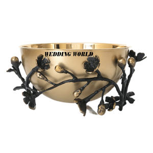 Tazón de Chocolate con Acabado Dorado y Azul, Forma Redonda, Diseño Clásico y Elegante, Tazón Decorativo para Dulces - Product Image 3